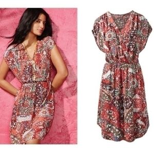 CAbi Women's St Barths Tropical Mosaic Wrap Dress Style‎ 862